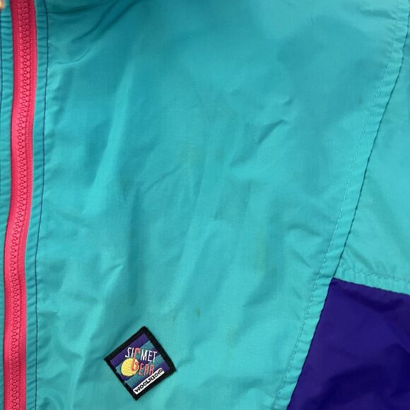 VTG 90s Woolrich Sigmet Gear Color Block Full Zip Nylon Jacket Womens Sz‎ Large - Picture 3 of 15